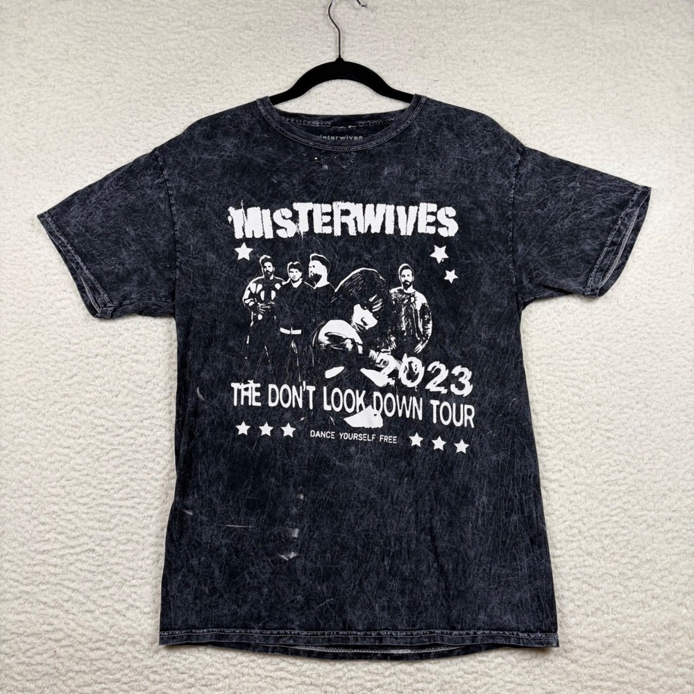 MisterWives T-Shirt Unisex 2023 Don't Look Down Tour Acid Wash L Indie Pop Band